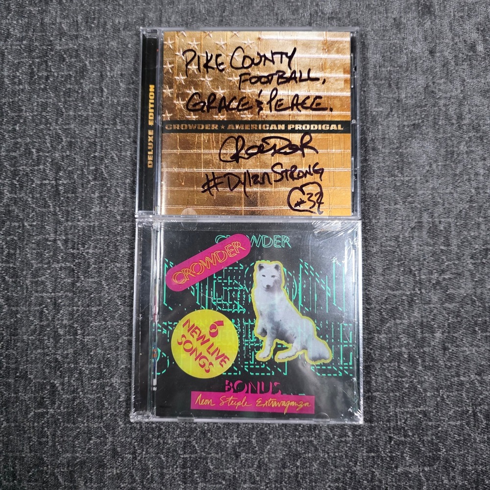 Crowder CD Bundle Signed American Prodigal Deluxe & Sealed Neon Steeple Bonus